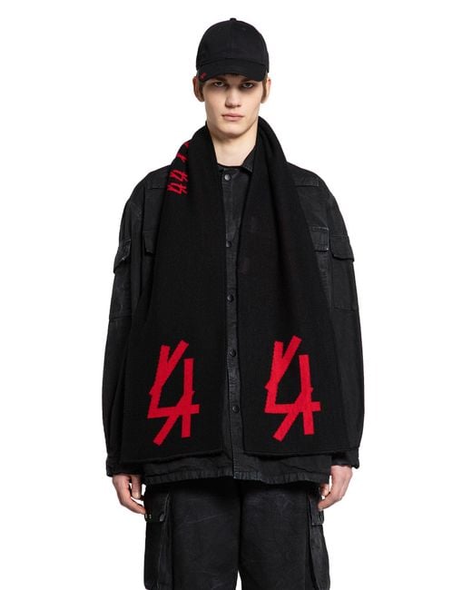 44 Label Group Black 44 Scarf for men