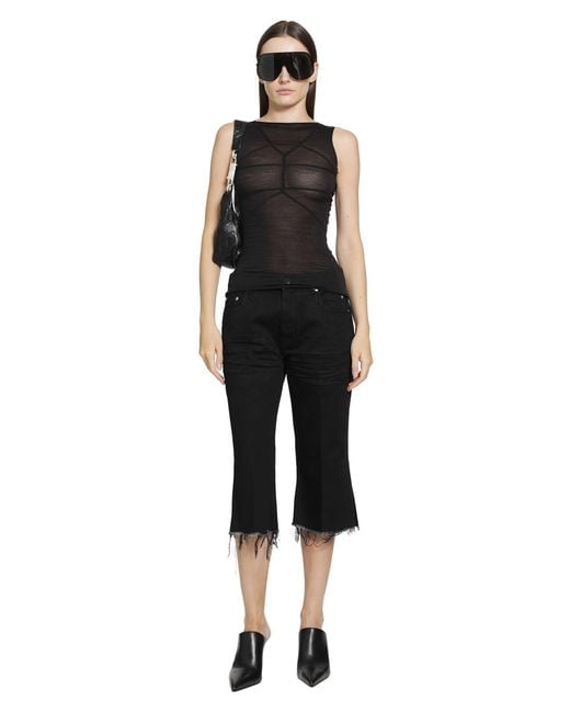 Rick Owens Black Temple Sleeveless Top