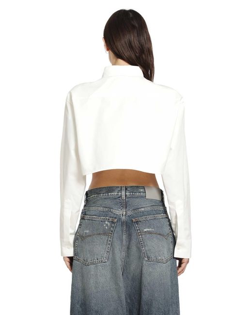 Balenciaga White Cropped Shirt