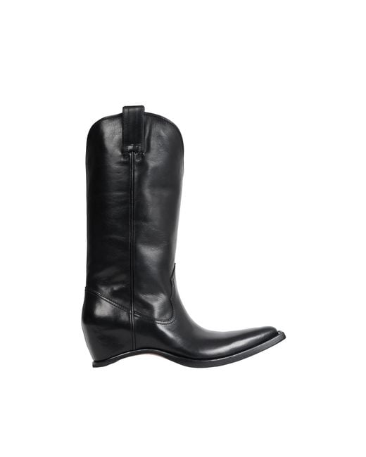 Maison Margiela Black Heel-Less Western Boots