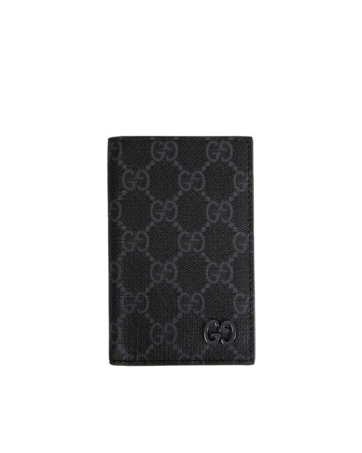 Gucci Black Gg Long Card Case for men