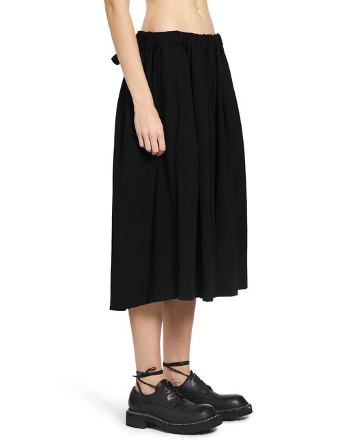 Cdg/cdg Black Polyester Midi Skirt