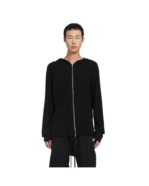 Thom Krom Black Zip-Up Sweatshirt for men