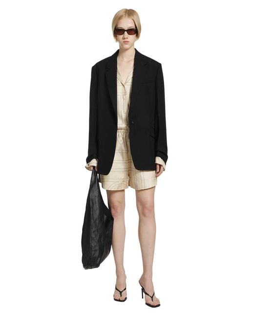 Totême  Natural Monogram Silk Pj Shorts
