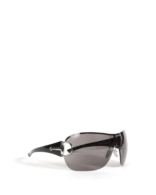 Gucci Gray Frameless Mask Sunglasses for men