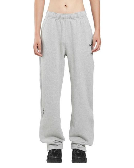 Nike Gray Nocta Fleece Open-Hem Sweatpants for men