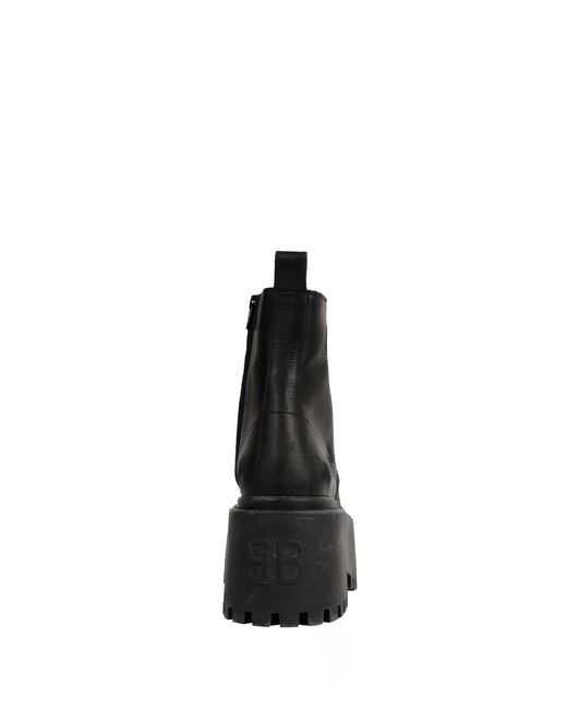 Balenciaga Black Strike Platform Booties With Charms