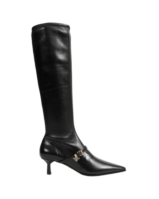 Prada Black Stretch Nappa Leather Boots