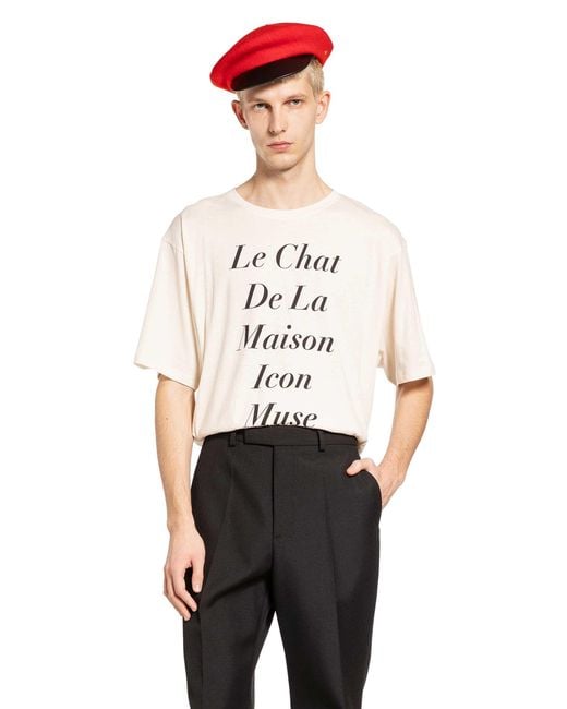 Valentino Natural Le Chat De La Maison Icon Muse Anti Hero T-Shirt for men
