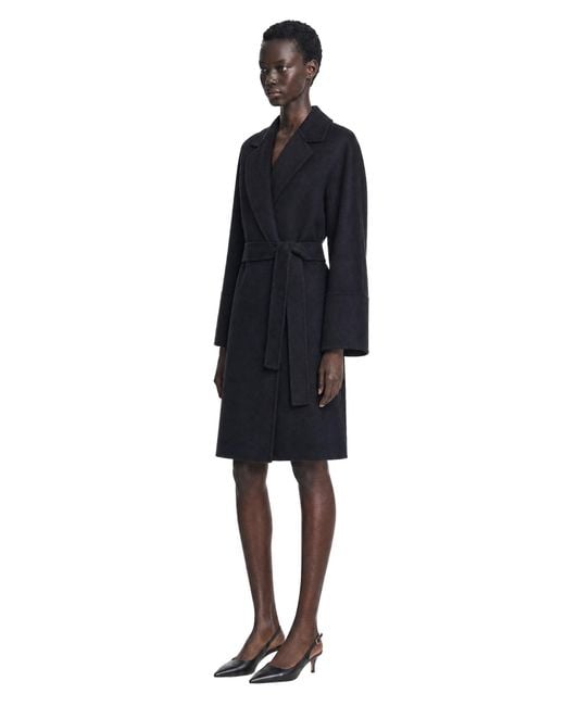 Max Mara Blue Double Face Wool Coat