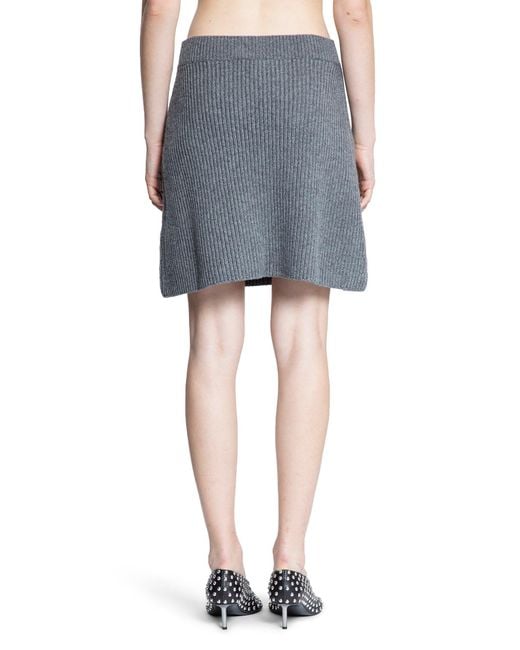 Jil Sander Black Wool Knit Mini Skirt