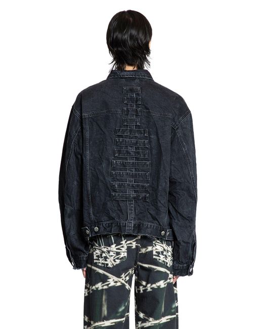 44 Label Group Backbone Denim Jacket in Blue for Men | Lyst