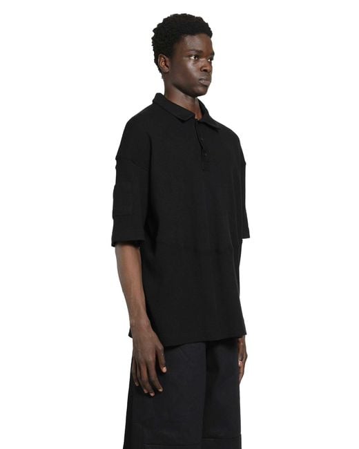 BRYAN JIMENE`Z Black Thermal Polo for men