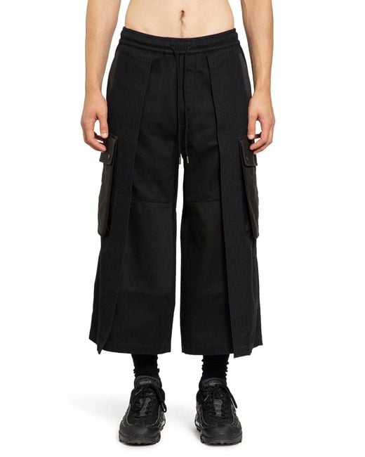Maharishi Black M42 Hakama Cropped Track Pants for men