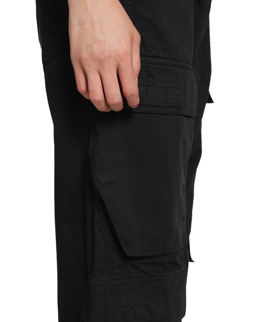 Rick Owens Black Tower Double Cargo Jeans for men