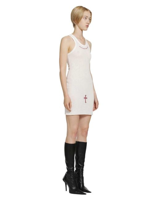 Daisy London White Soft Washed Rib Tank Dress
