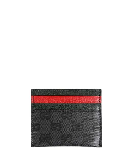 Gucci Black Web Card Slots Card Case for men