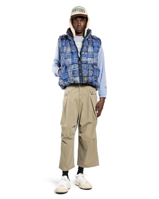 Kapital Blue Bandana Nylon Keel Weaving Vest for men