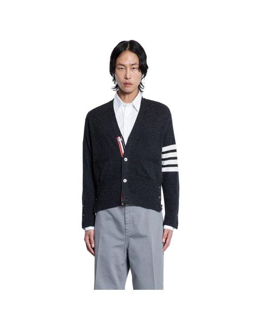 Thom Browne Black Classic Short-Bar Cardigan for men