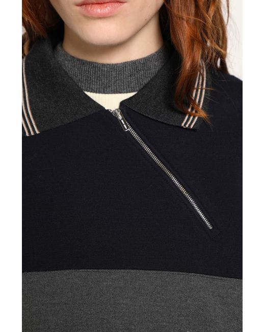 Miu Miu Gray Zipper Sweatshirt