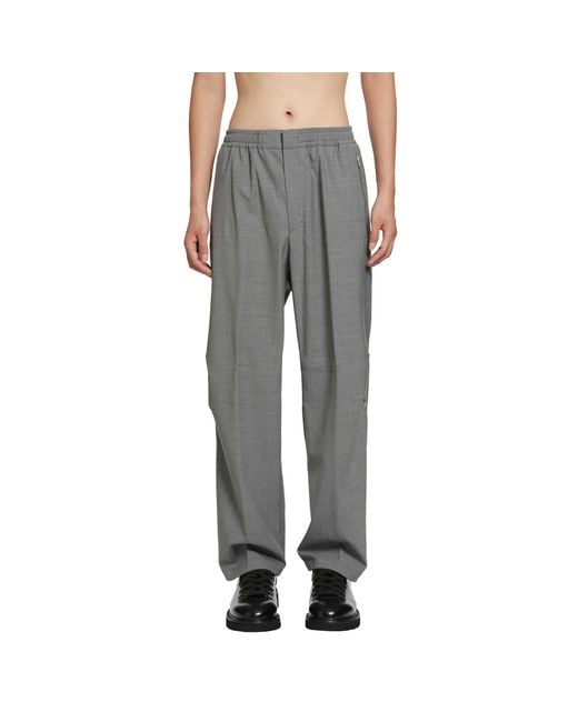 Laminar Gray Nylon Wool Trousers for men