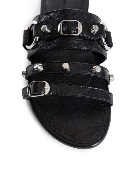 Balenciaga Black City Flat Sandals