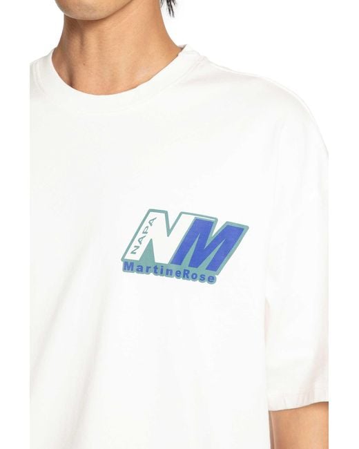 Napapijri White Martine Rose Collaboration-Ocelot T-Shirt for men