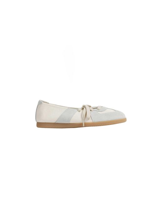 Maison Margiela White Replica Soft Laced Ballet Flats