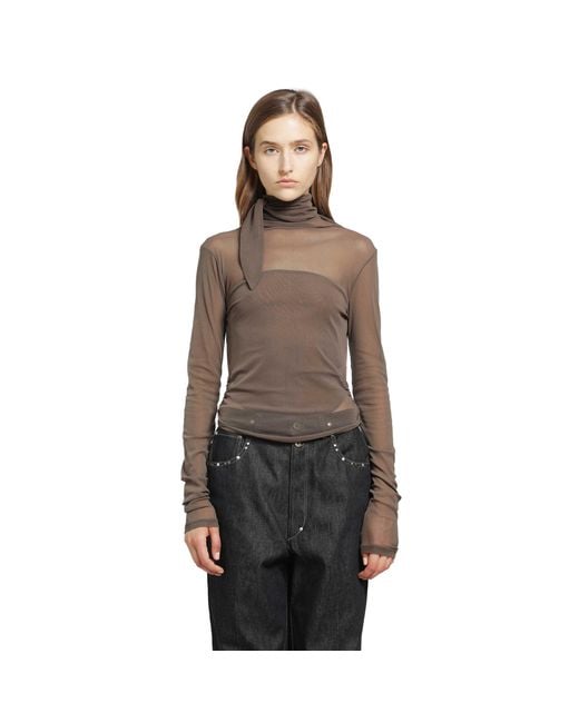 Lemaire Brown T-Shirts & Tank Tops