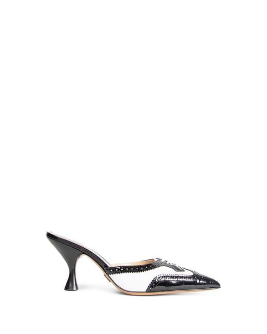 Thom Browne Metallic Low Throat Mules 75Mm