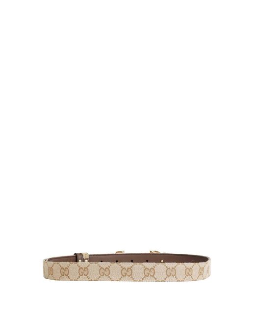 Gucci Natural Gg Canvas Horsebit Buckle