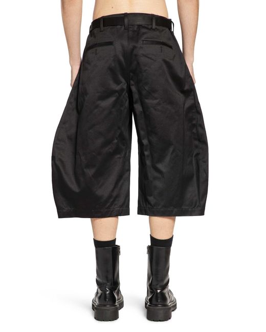 Sacai Black Cotton Chino Pants for men