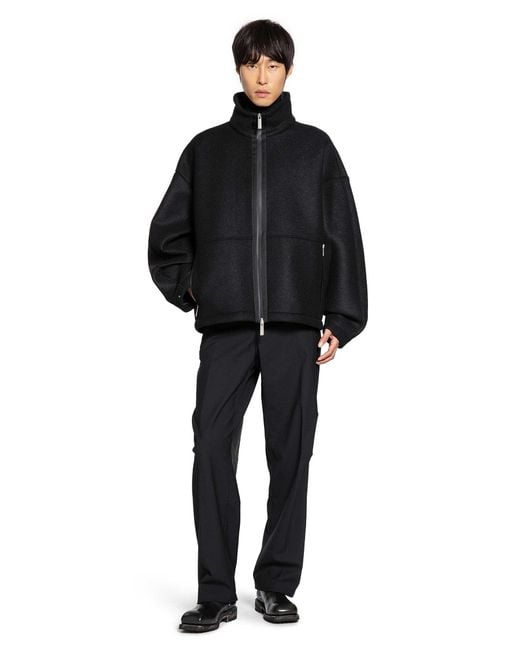 Laminar Black Twisted Tailored Trousers for men