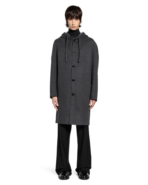 Lardini Black Double Wool Parka for men