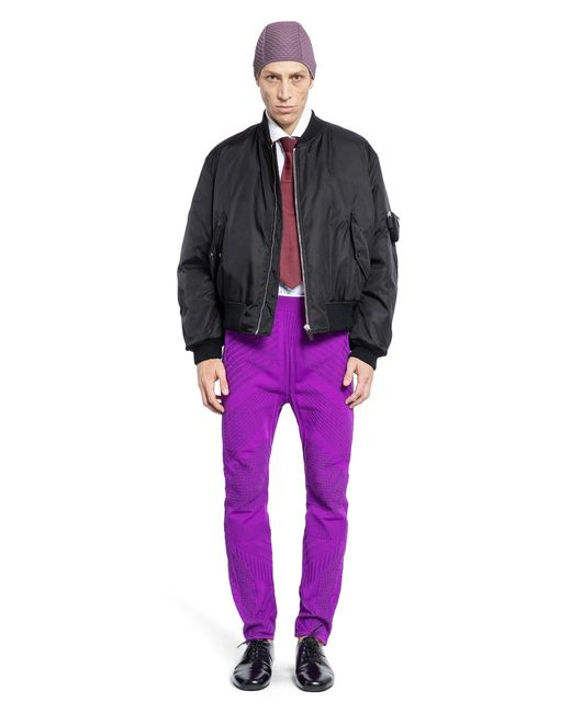 Prada Purple Re-Nylon Jacquard Leggings for men