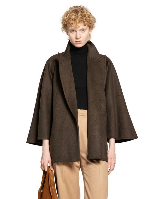 Max Mara Brown Camel Hair Short Padded Coat