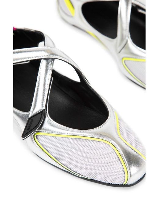 The Attico Metallic Floor 01 Ballerina Flats
