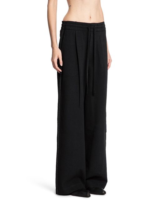 Thom Krom Black Pleated Wide Leg Sweatpants