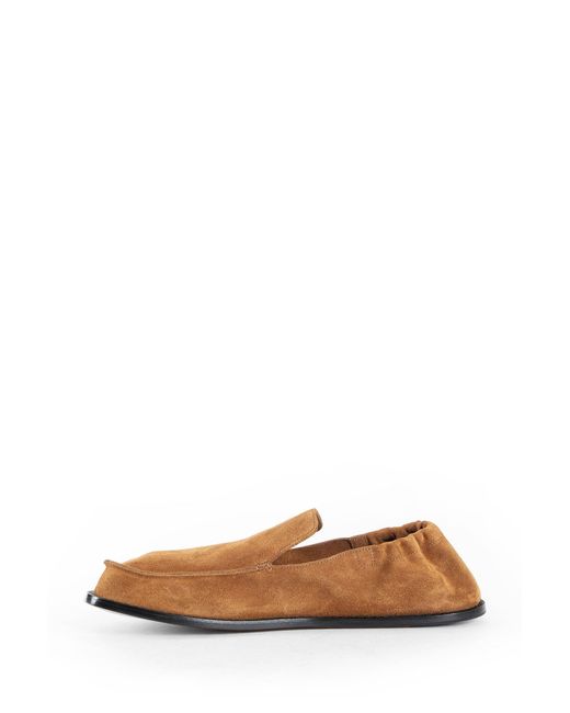 Loewe White Flex Loafers In Suede for men