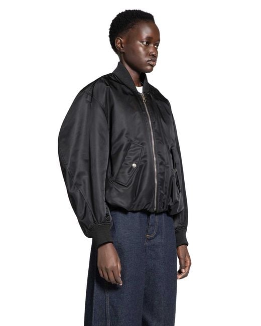 Givenchy Black Cropped Cocoon Bomber