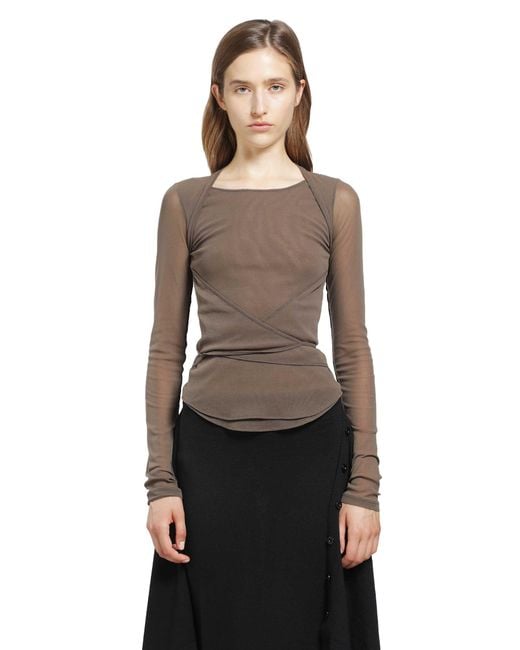Lemaire Brown Ballerina Knotted Top
