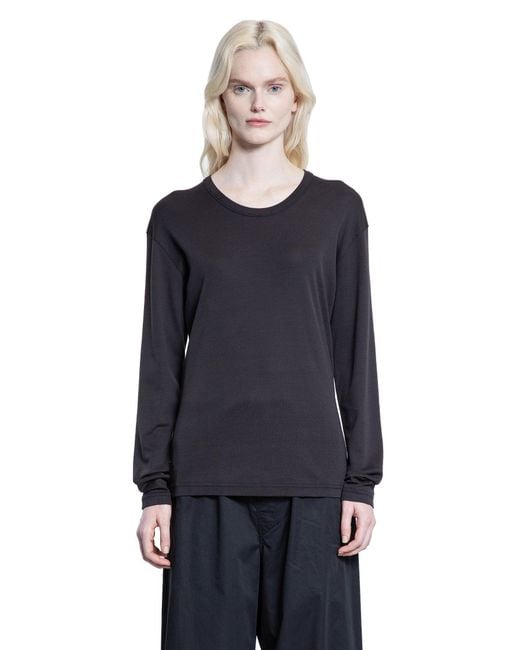 Lemaire Blue Rib Long Sleeve Top