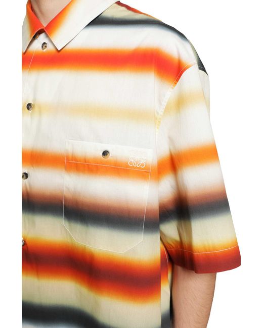 Loewe Orange Short Sleeve Shirt for men