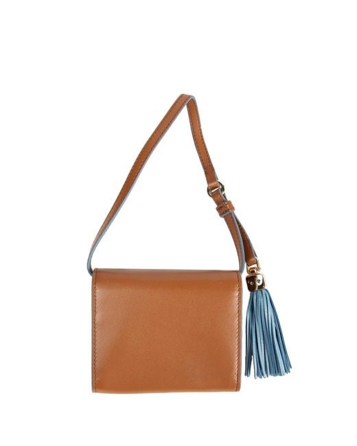 Miu Miu Brown Leather Wallet With Shoulder Strap