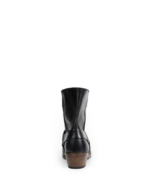 Premiata Black Leather Ankle Boots for men