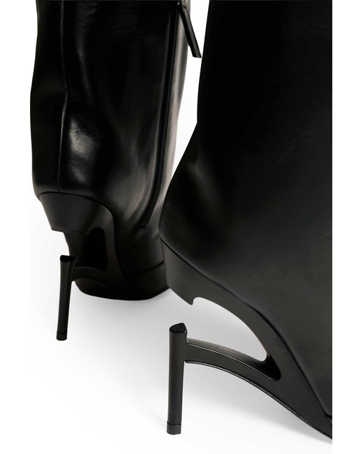 NVL-GARDE Black Broken Heel Knee High Boots