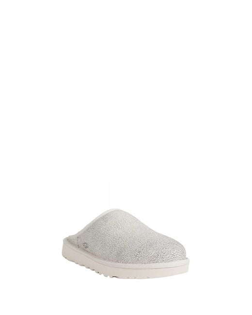 Ugg White Classic Slip-On Crackle Slippers for men