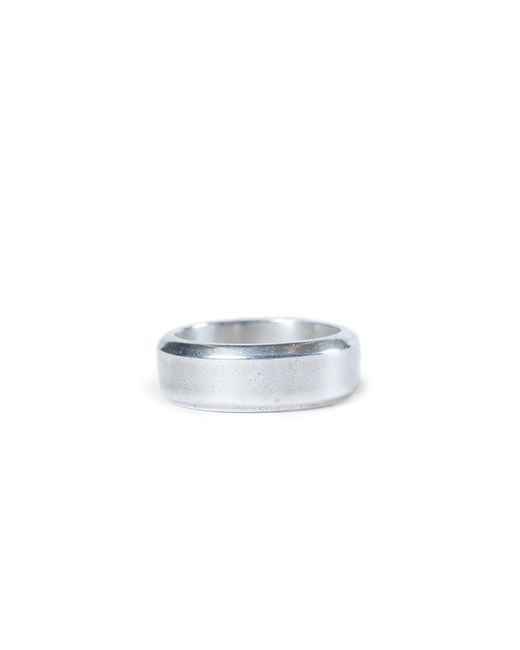 Ann Demeulemeester White Vasti Minimalistic Ring for men
