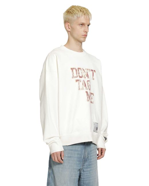 Maison Mihara Yasuhiro White Don'T Tag Me Printed Sweatshirt for men