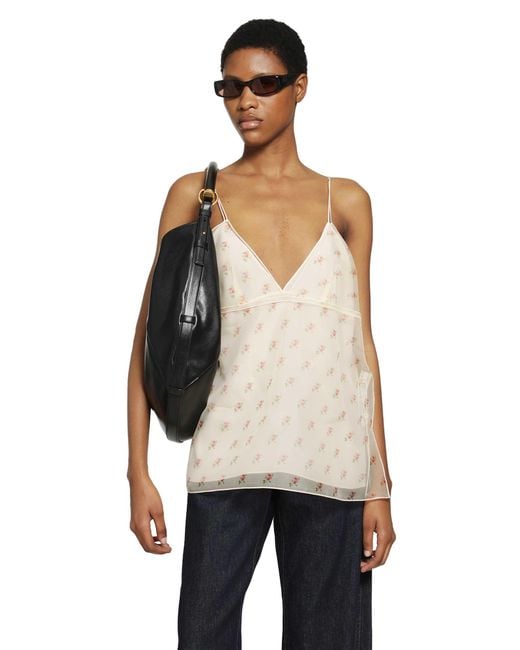 Khaite White Timy Printed Camisole